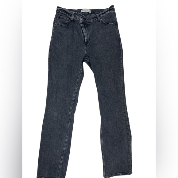 Abercrombie & Fitch Women's Black Jeans Slim Straight Ulta High Rise - Picture 1 of 4